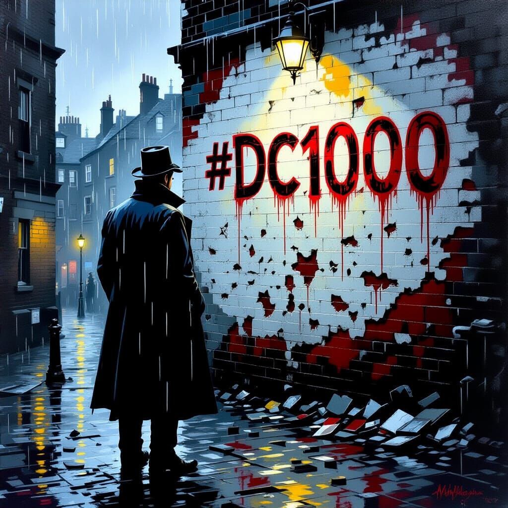 Sherlock Holmes in Victorian London Oil Painting