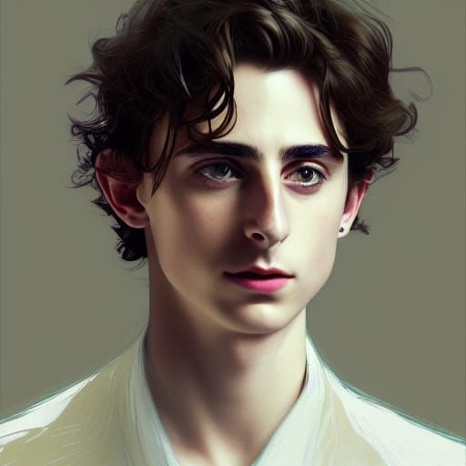 Hyperrealistic Portrait of Timothee Chalamet