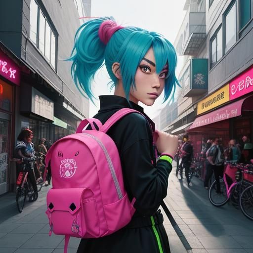 Teenage Ninja Turtle Girl in Manga Style