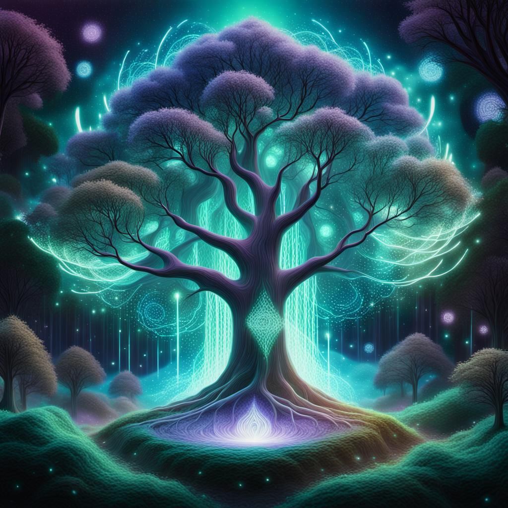 Ethereal Cosmic Landscape in Soft Pastels and Holographic Ae...