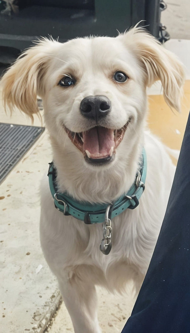 Joyful Canine Moment in Vivid Color