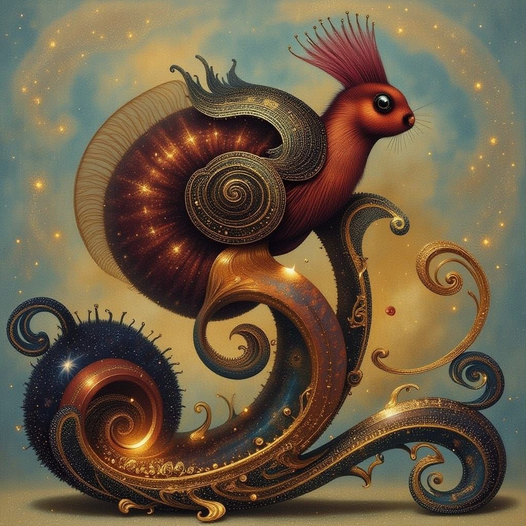 Abstract Digital Art with Flowing Lines