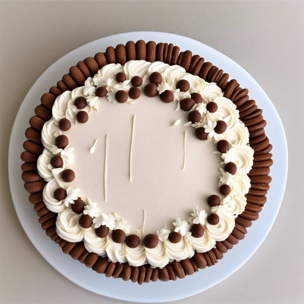 Tiramisu Cake in Clay Art Style
