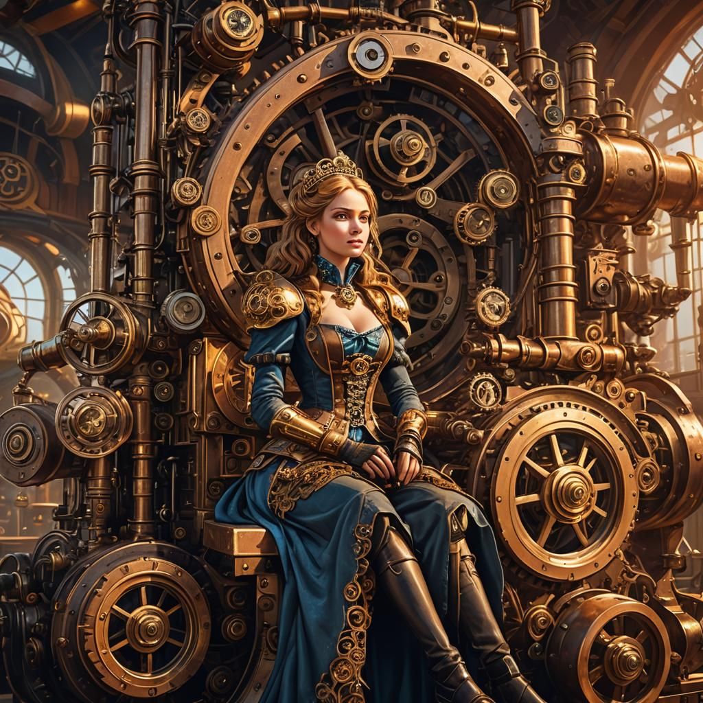 Cinderella at the Steampunk Engine Controls