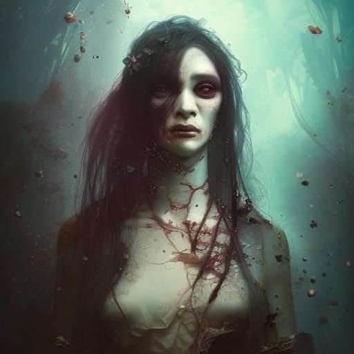 Majestic Female Monster Portrait in Hyperdetailed Fantasy Ar...