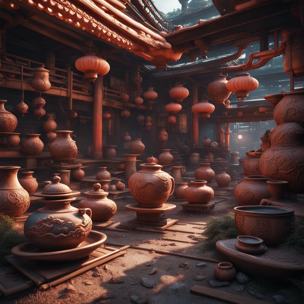 Eccentric Clay Pottery: Japanese Future and Yakuza