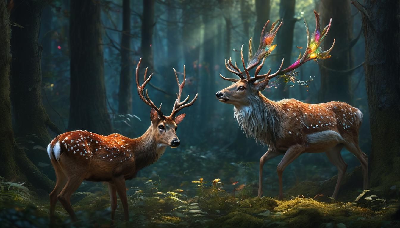 Fairy Hunt in the Woods: Digital Art