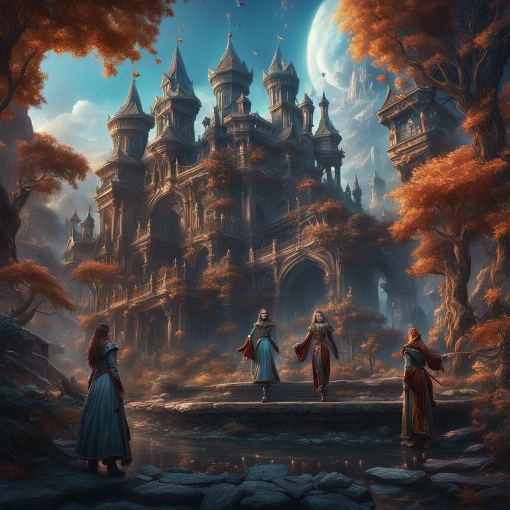 Beautiful Girls in Detailed Fantasy Art