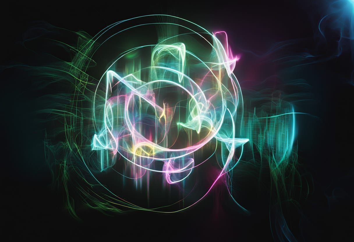 Electrifying Music Note in Neon Light Painting