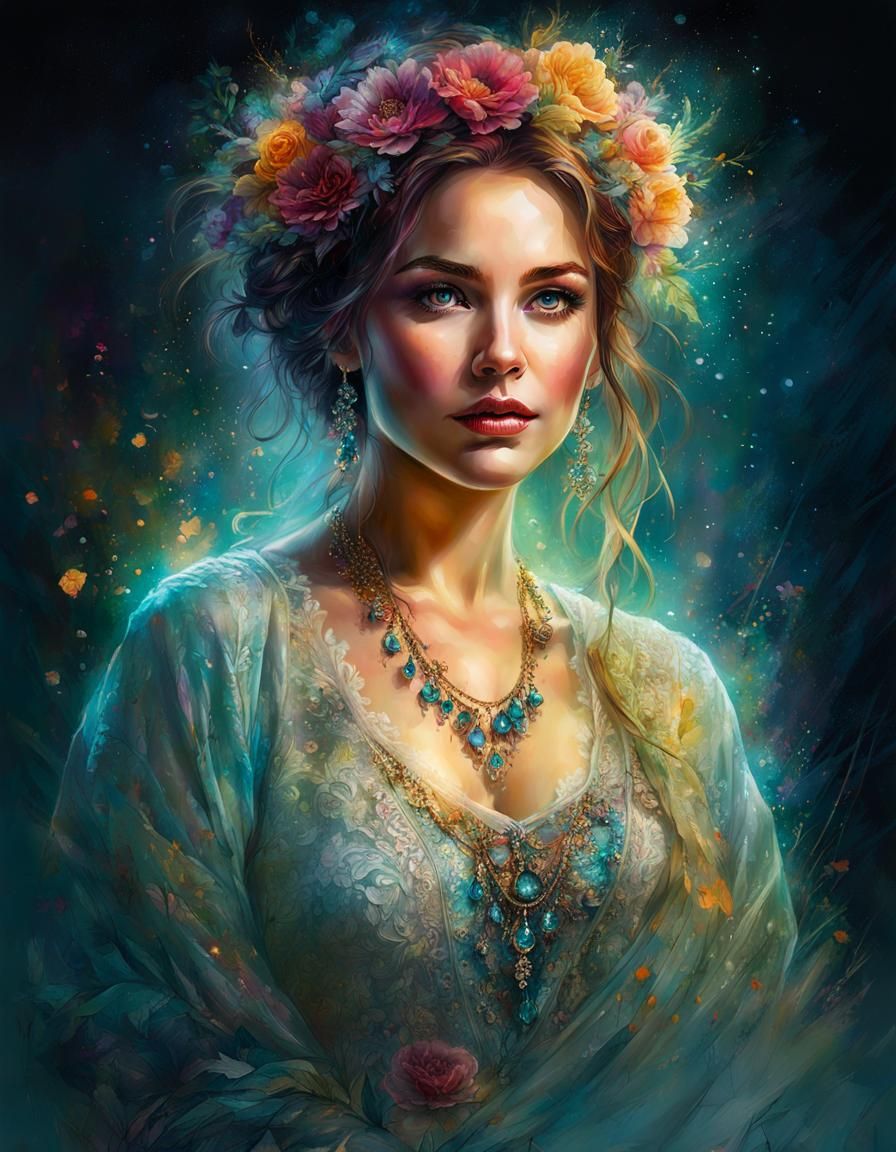 Beautiful Ghost Portrait in Fairytale Style