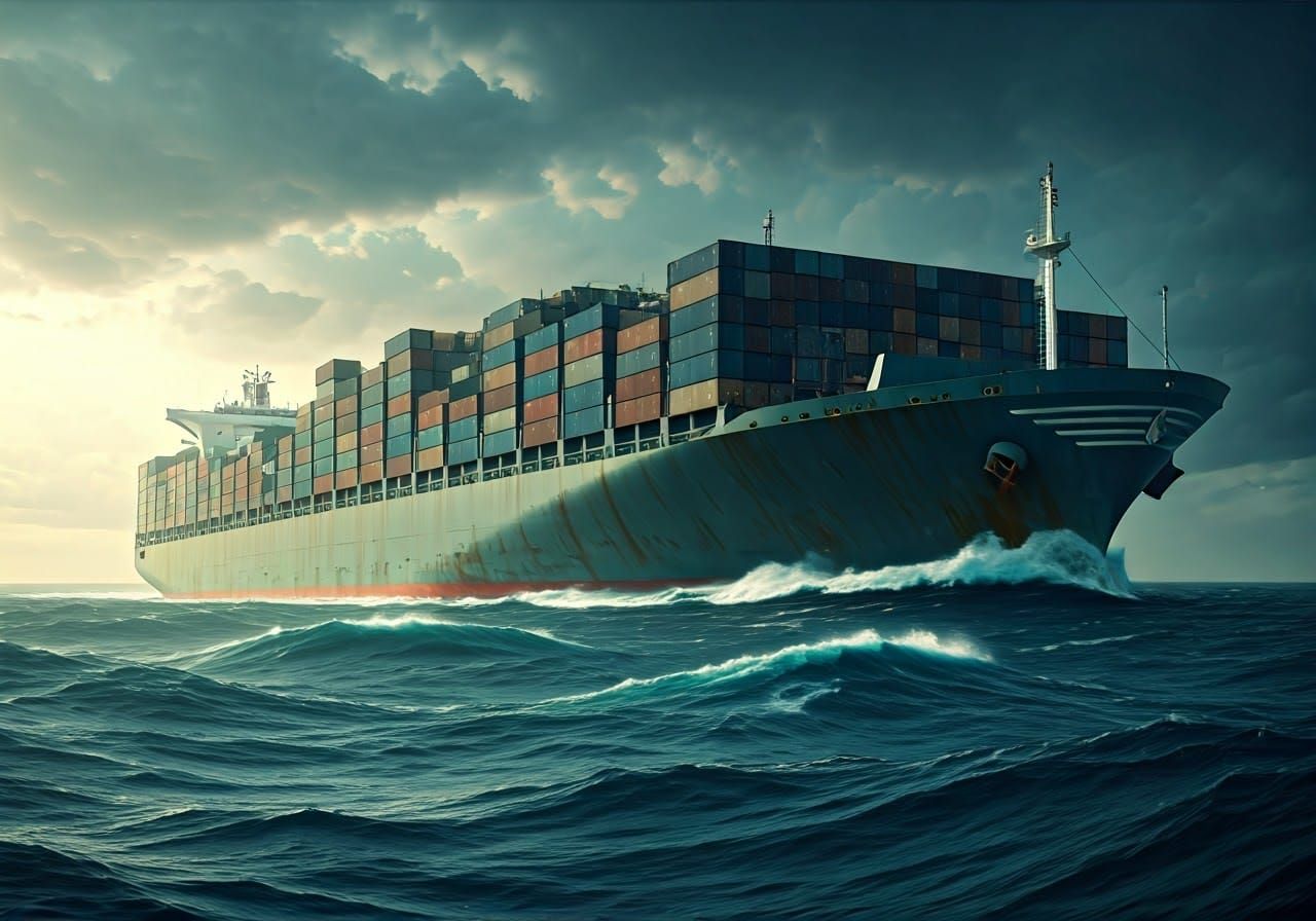 Container Ship City: A Futuristic Industrial Metropolis