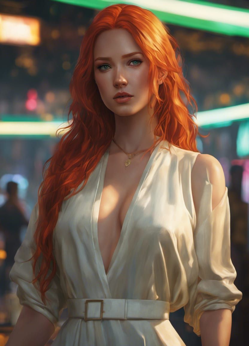 White Dress Ginger