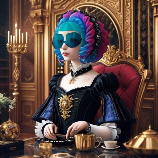 Surreal Renaissance Glamour in 3D