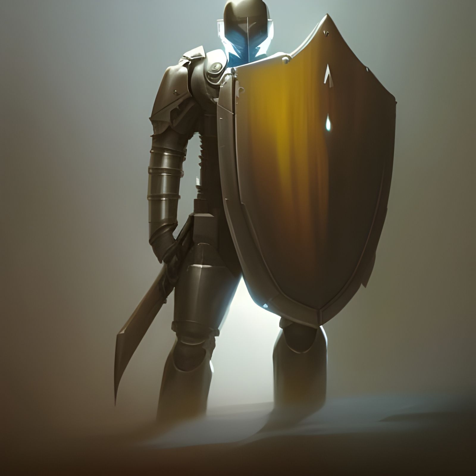 Warforged Shield Masterpiece in Dark Fantasy Style