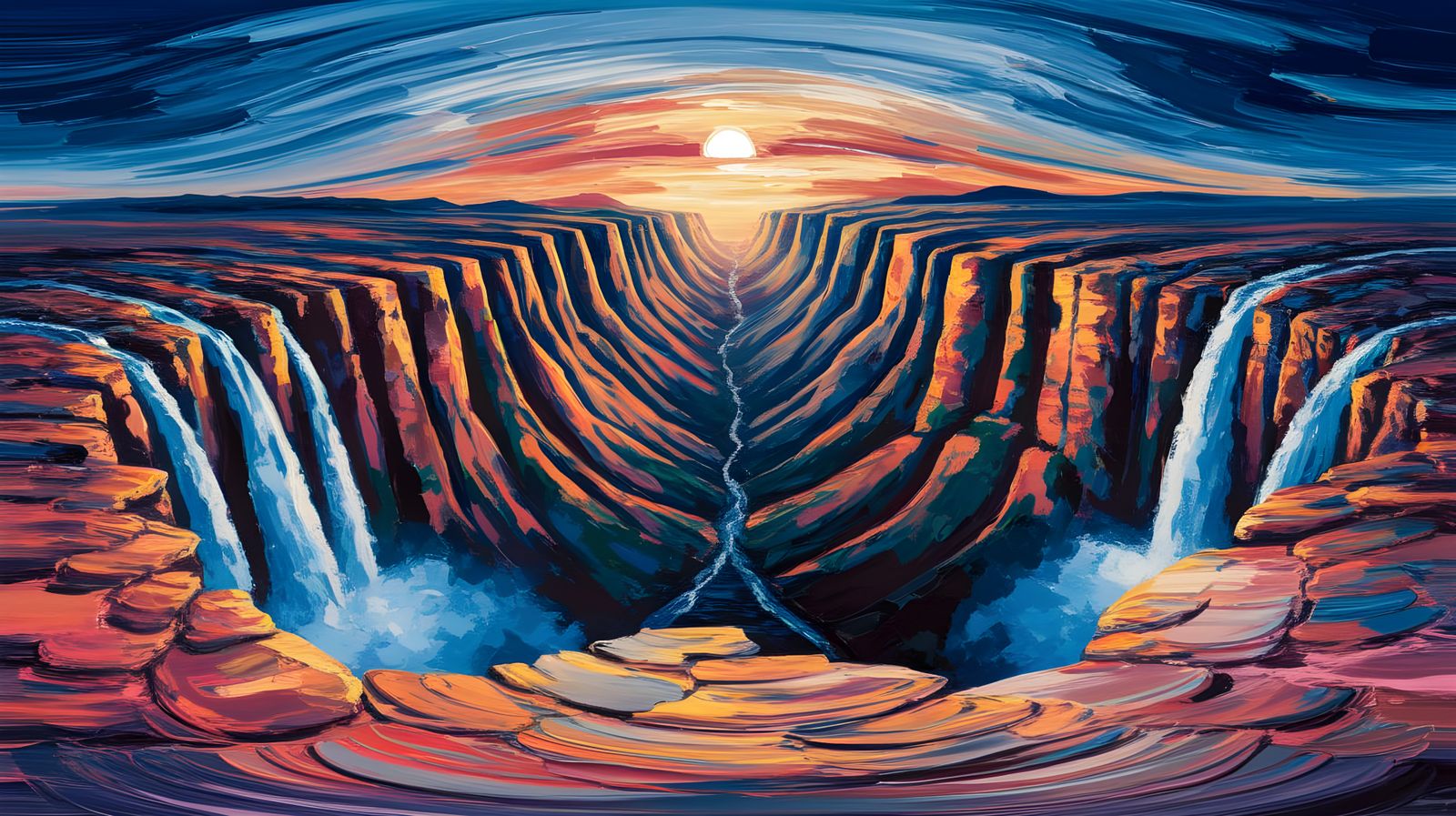 FALLS OF THE SETTING SUN