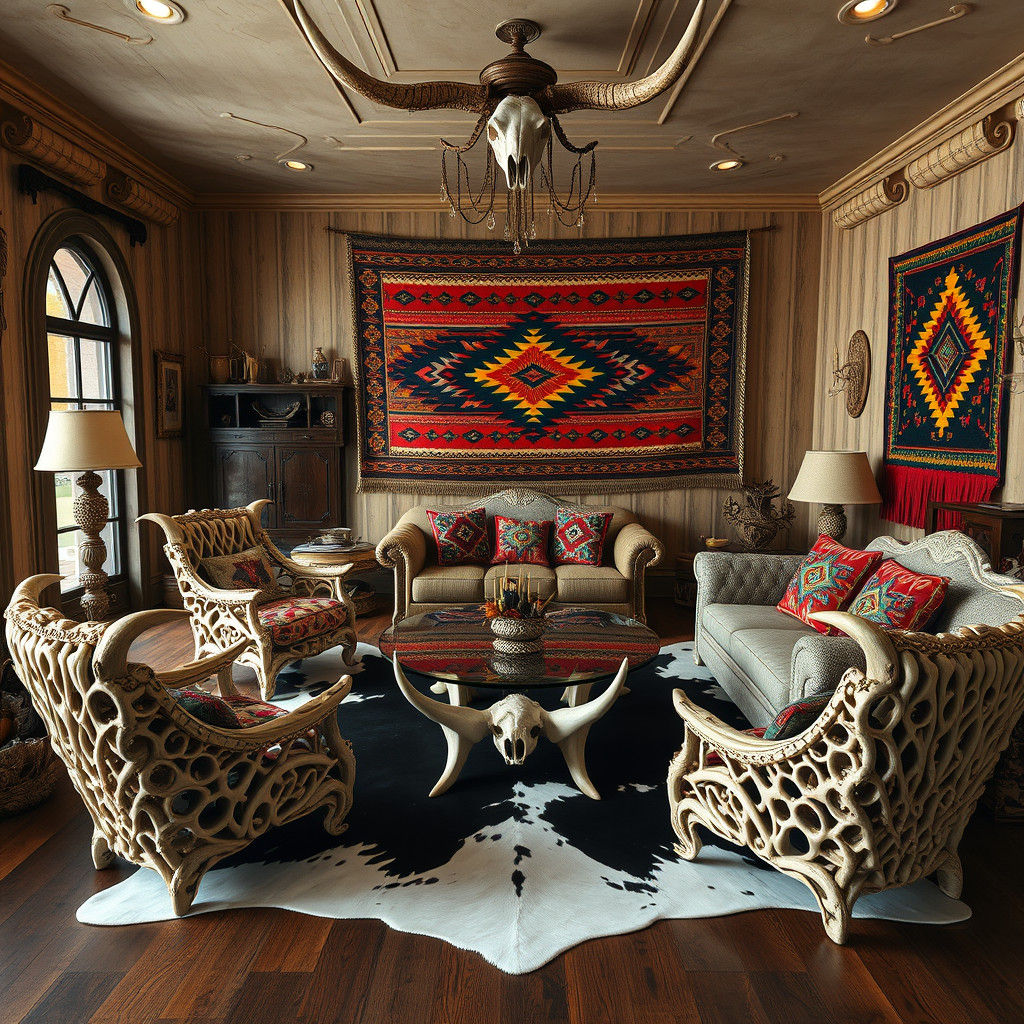 Bone and Horn Western Parlor in Splendid Colors