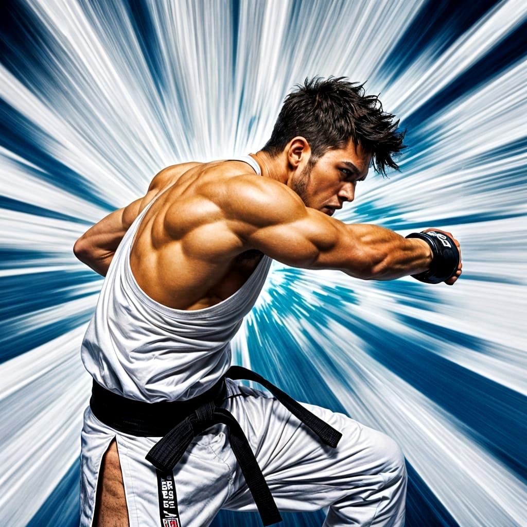 Abstract Fist Punch: Energy and Focus