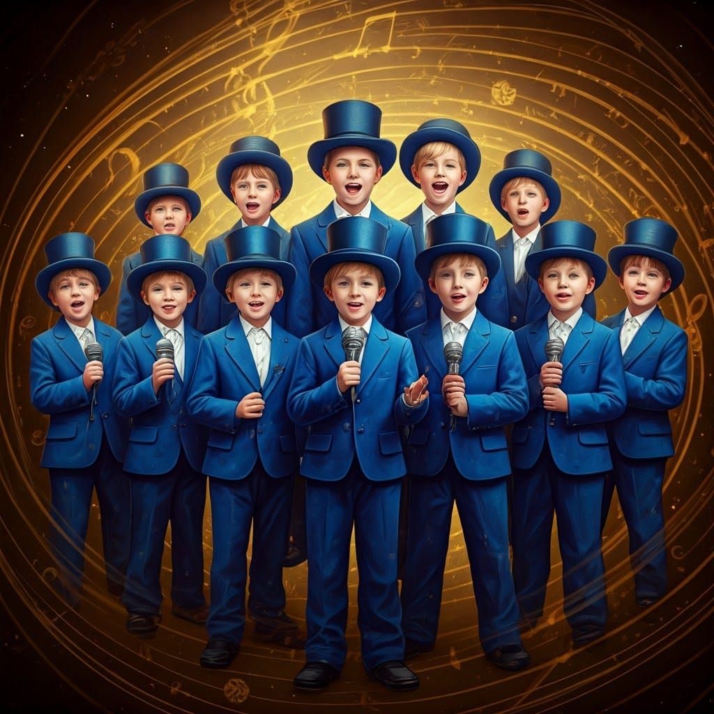Joyful Boys Sing in Whimsical Aura