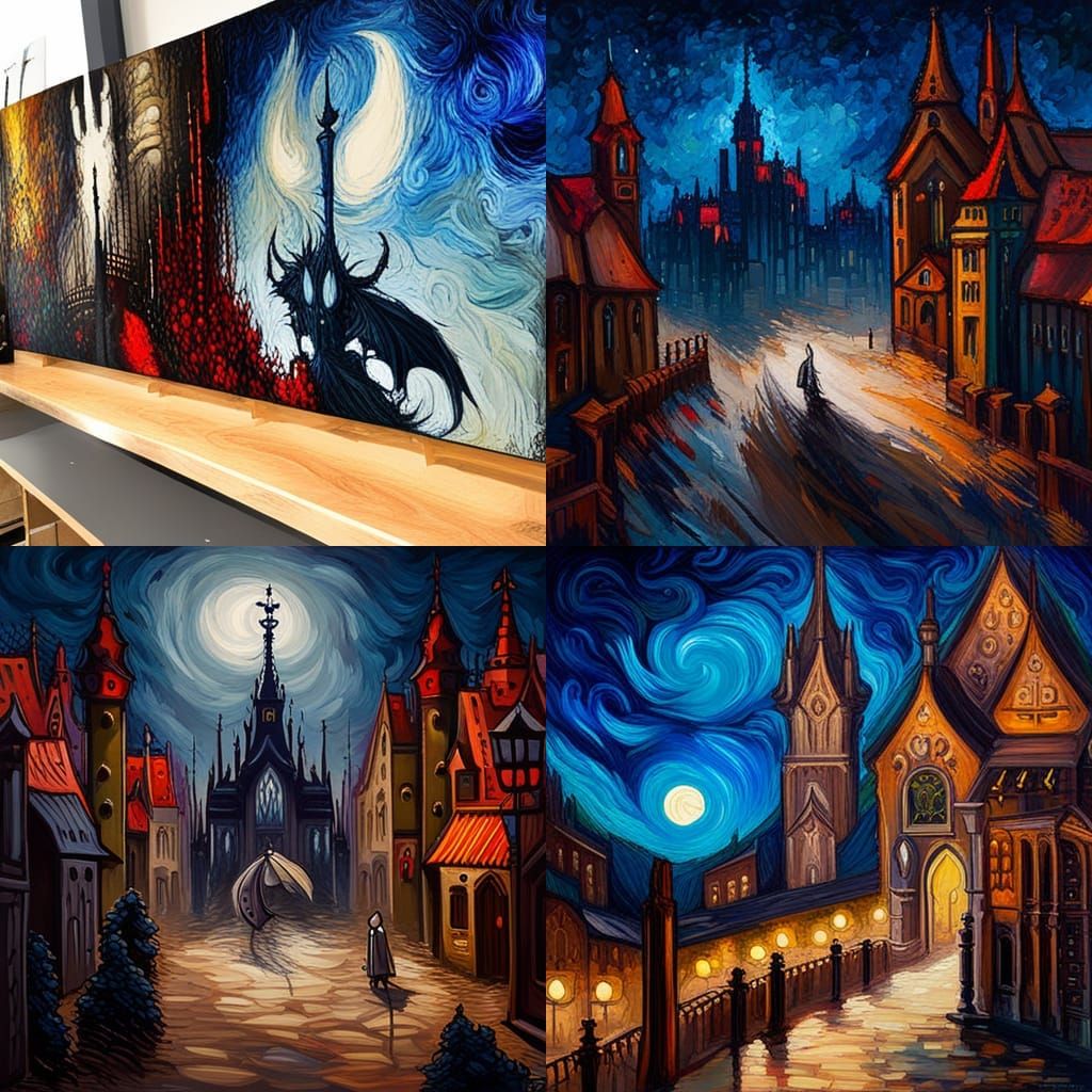 ULTRAKILL Meets Castlevania in Expressionist Oil Painting