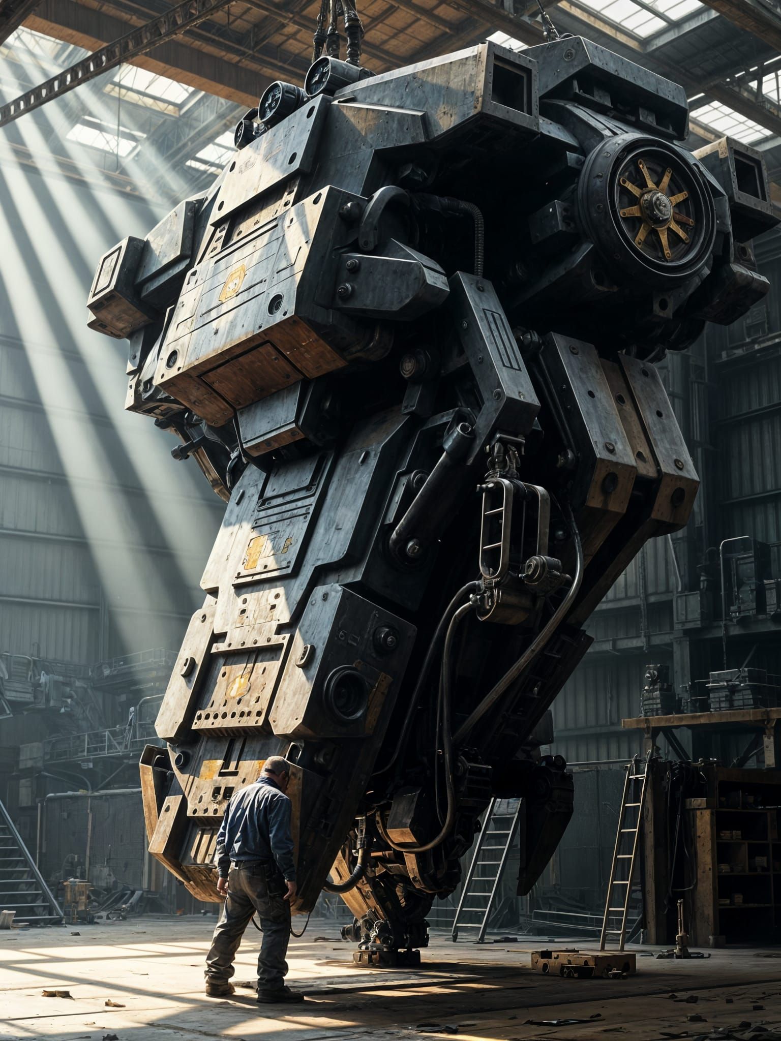 Epic Mech Arm in Polished Metal Armor