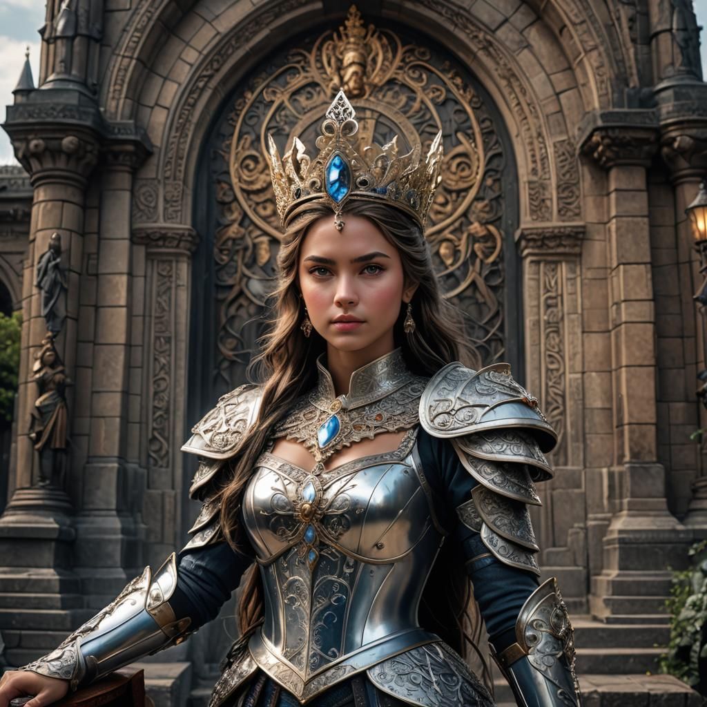 Magical Princess Fulfills Her Duty: Hyperrealistic Image