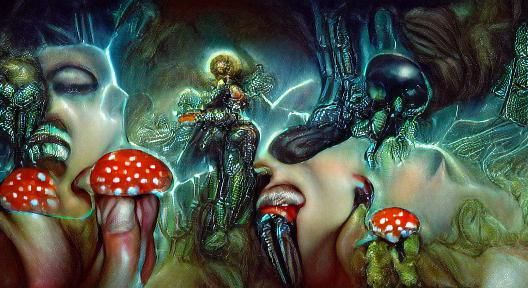 Mechanical Mushroom Spores: Steampunk Retro Horror