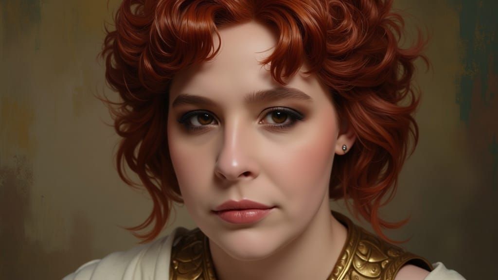 Ethereal Hyperrealistic Portrait of a Majestic Lady in a Ref...