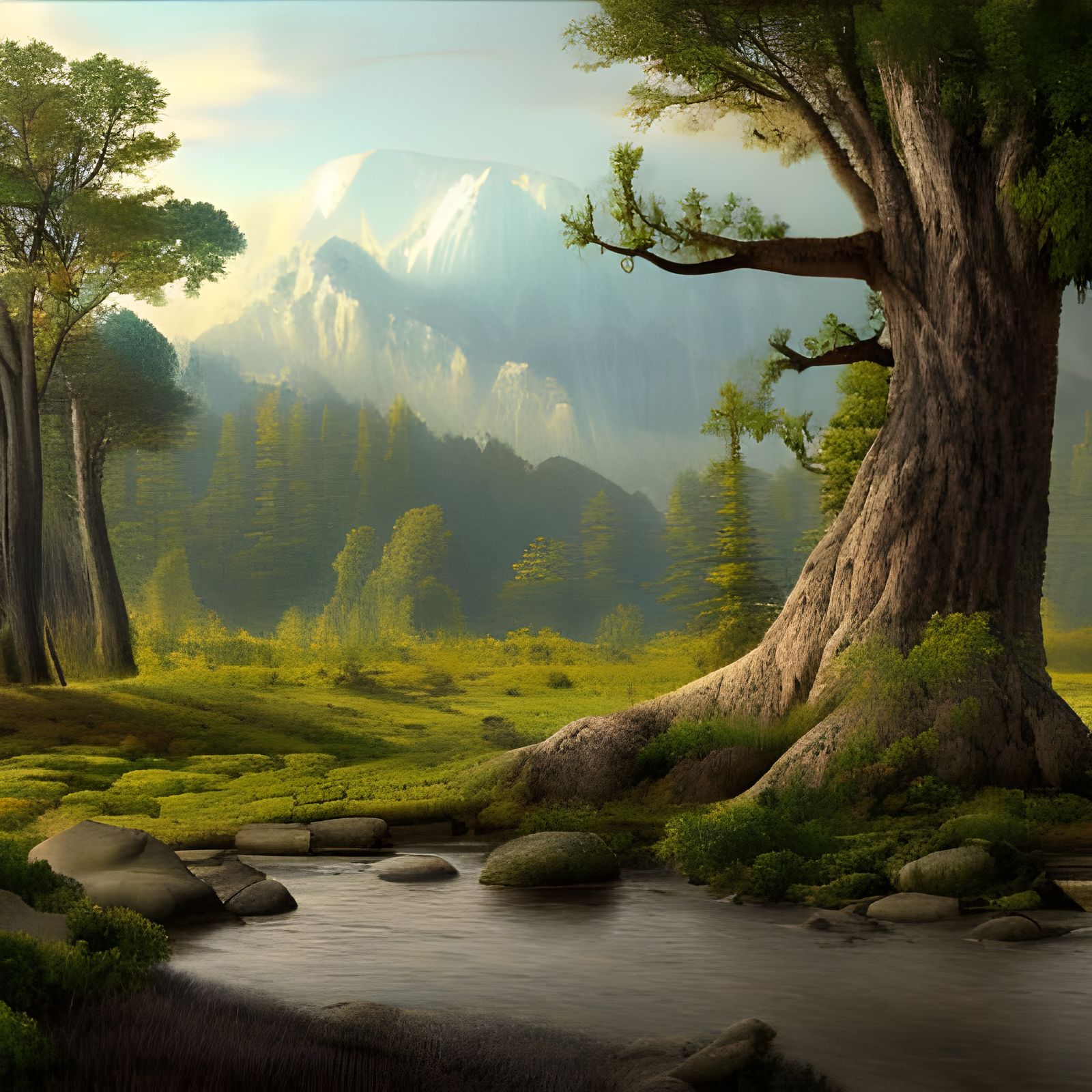 Prehistoric Landscape Vista in High Resolution