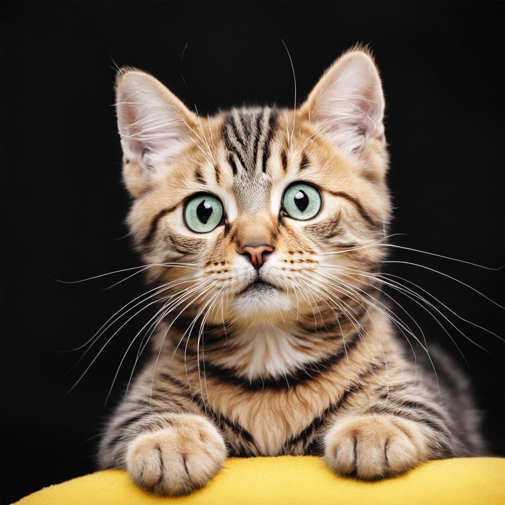 Whimsical Portrait of a Feline Friend