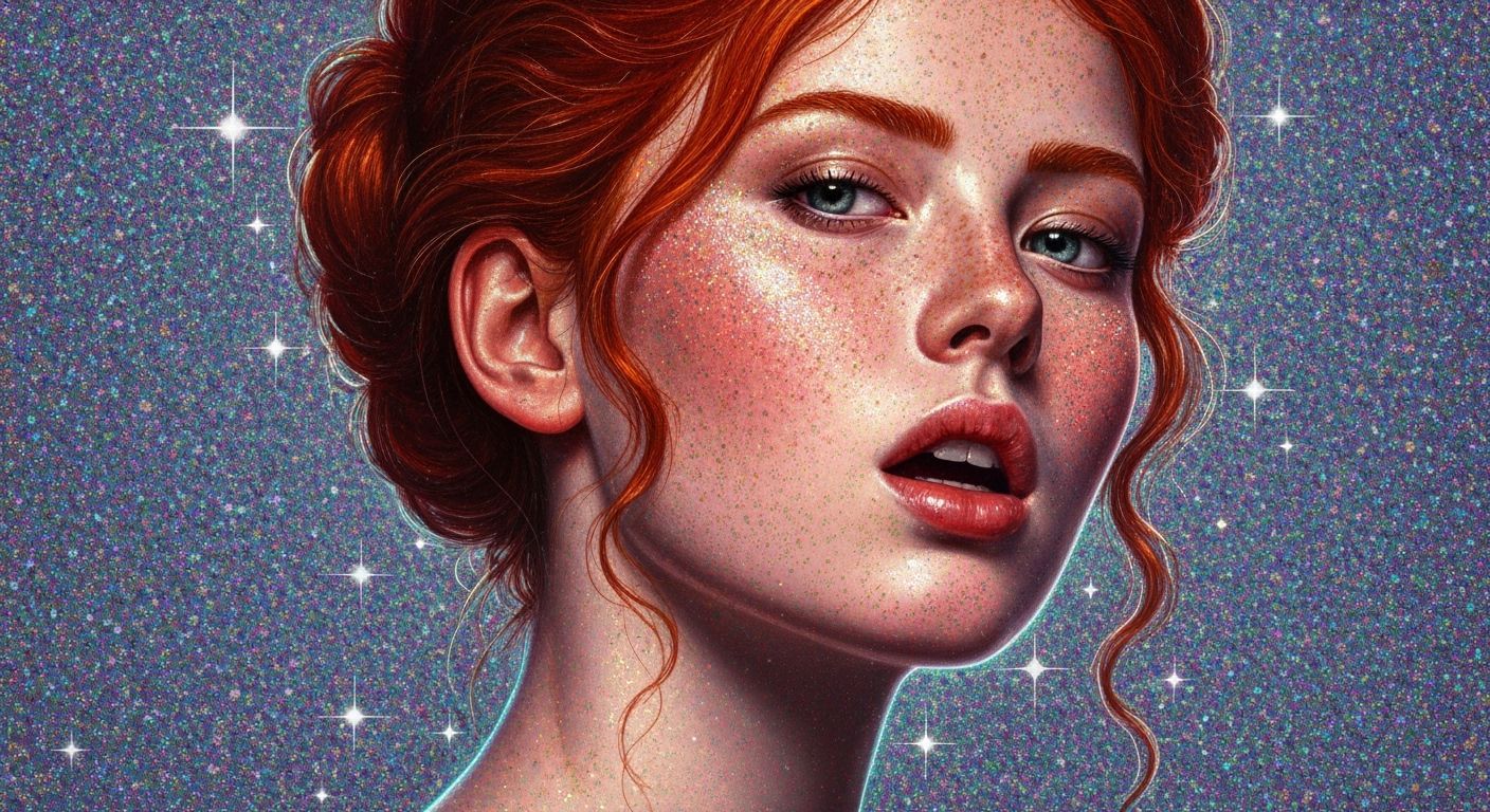 Redhead Woman About to Tell a Secret