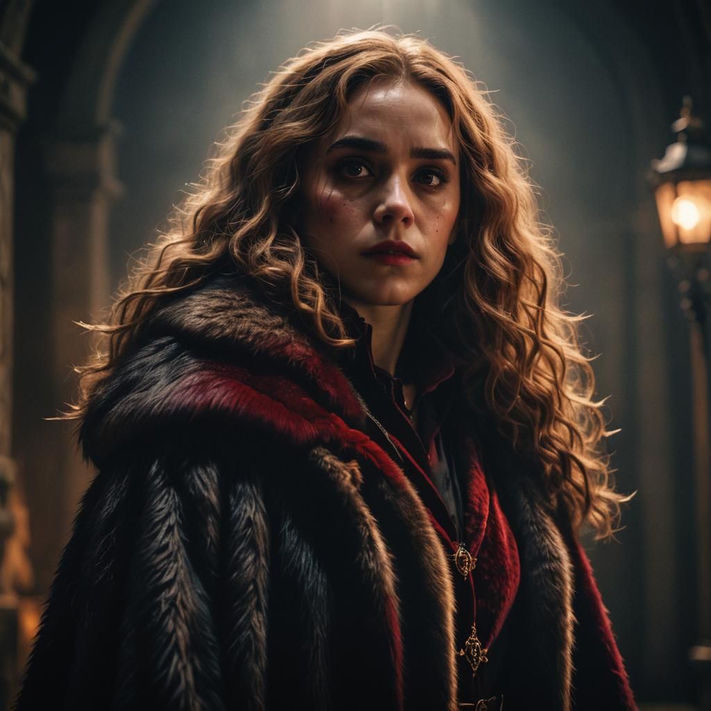 Vampire Portrait in Dark Academia Aesthetic