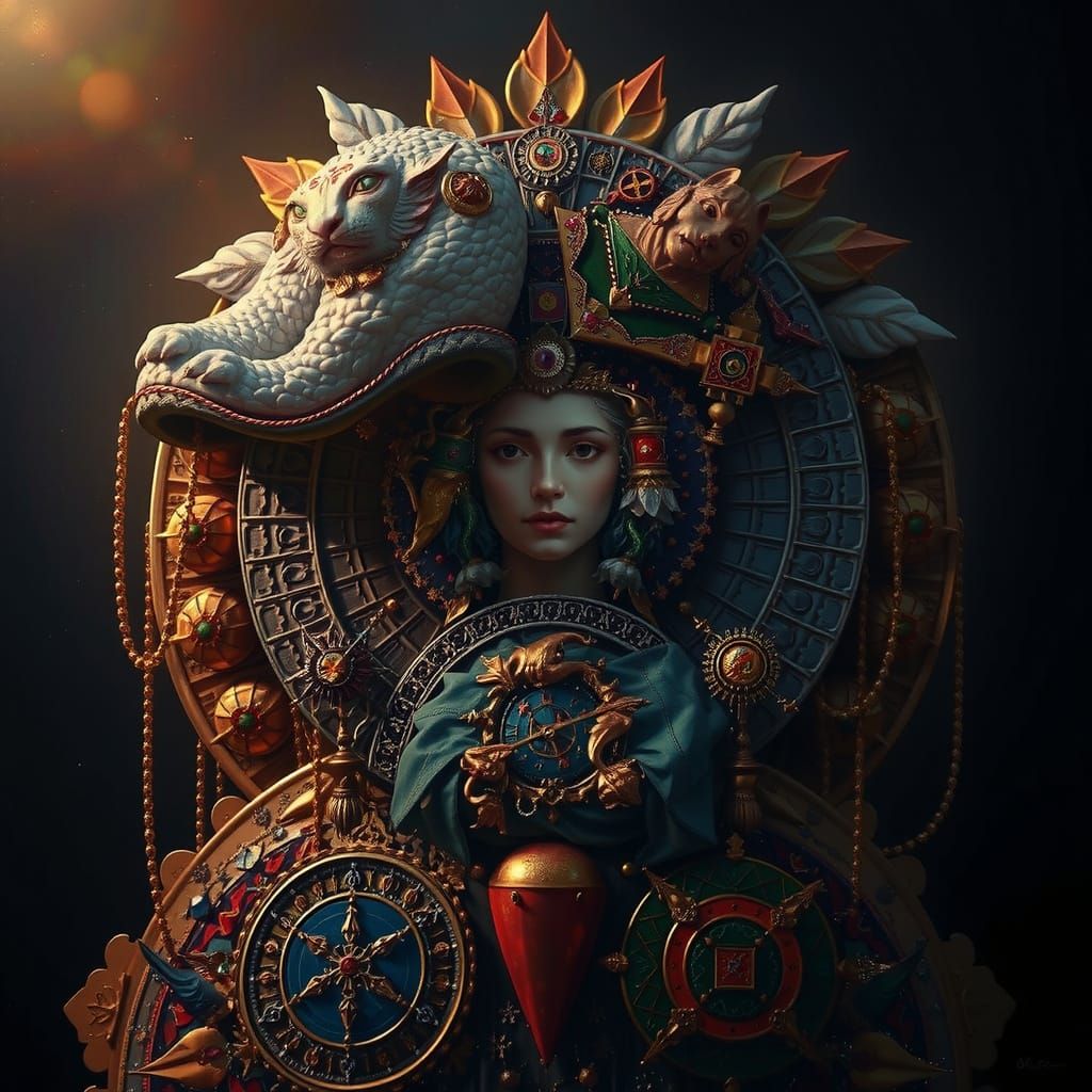 Masterpiece Painting of Beauty and Truth