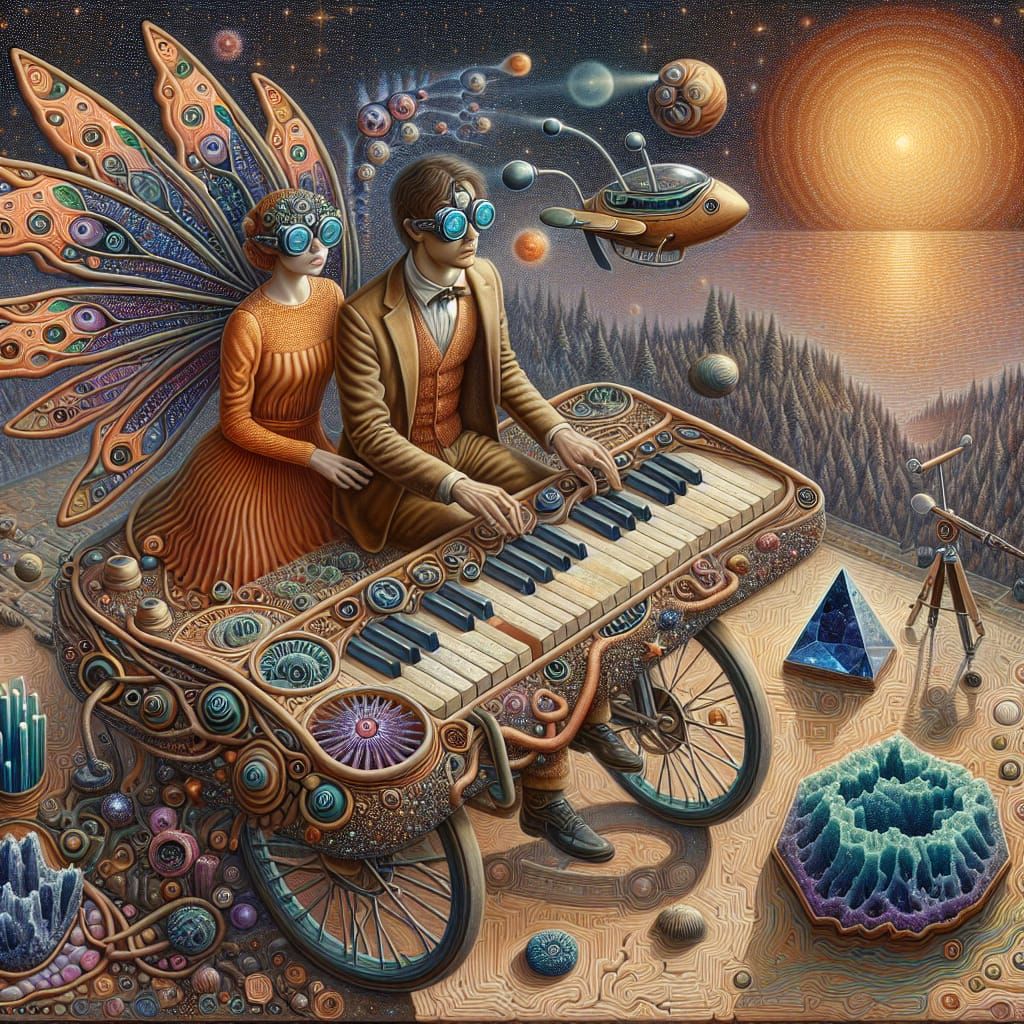 Ethereal Figures on Cosmic Odyssey