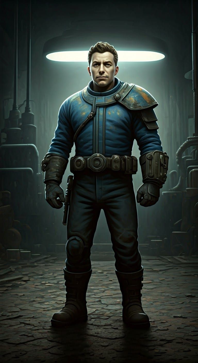 Gritty Vault Dweller in Sepia Tones