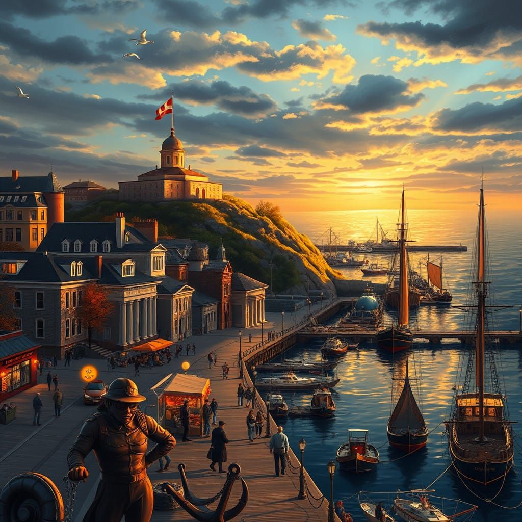 Vibrant Halifax Cityscape at Sunset