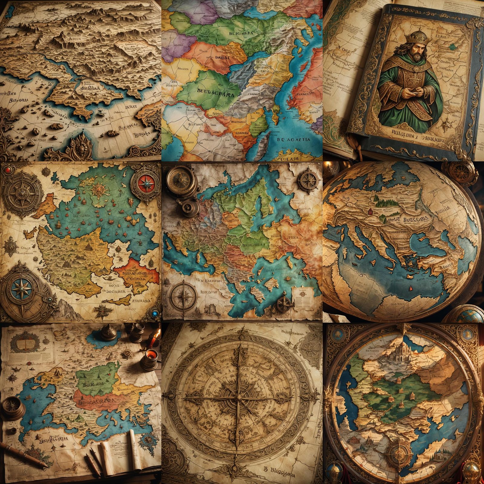 Detailed Map of Great Bulgaria in Splash Art Style