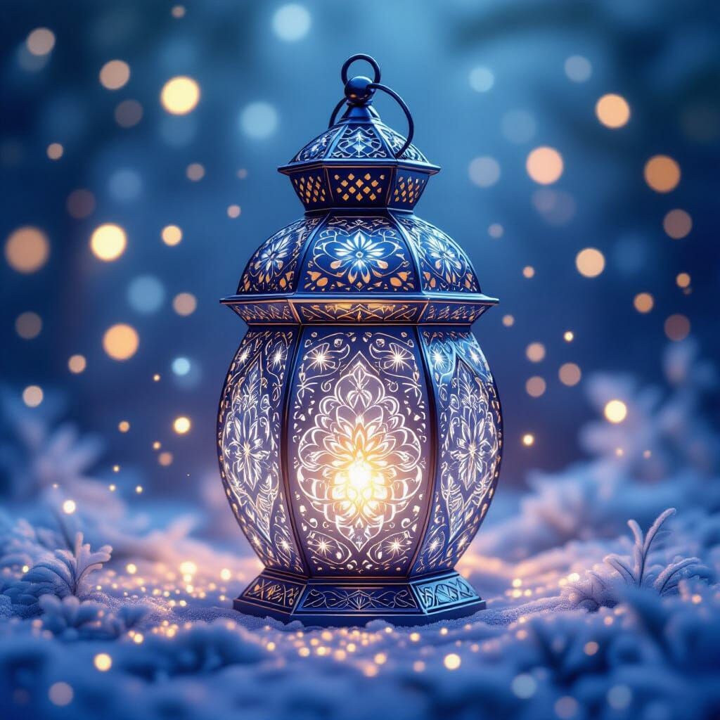 Intricate Zentangle Lantern with Magical Glow