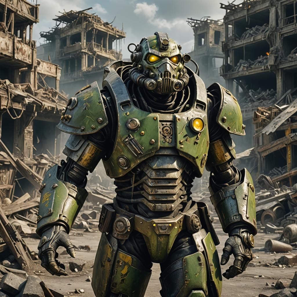 Fallout Super Mutant in Wasteland Ruins