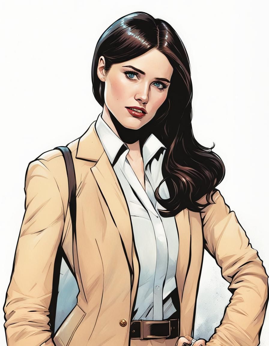 Rachel Brosnahan as Lois Lane in Comic Book Art