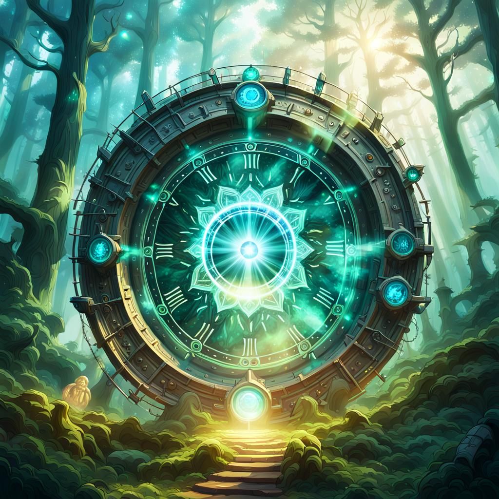 Ethereal Time Travel Portal Disguises Itself in Forest Encha...