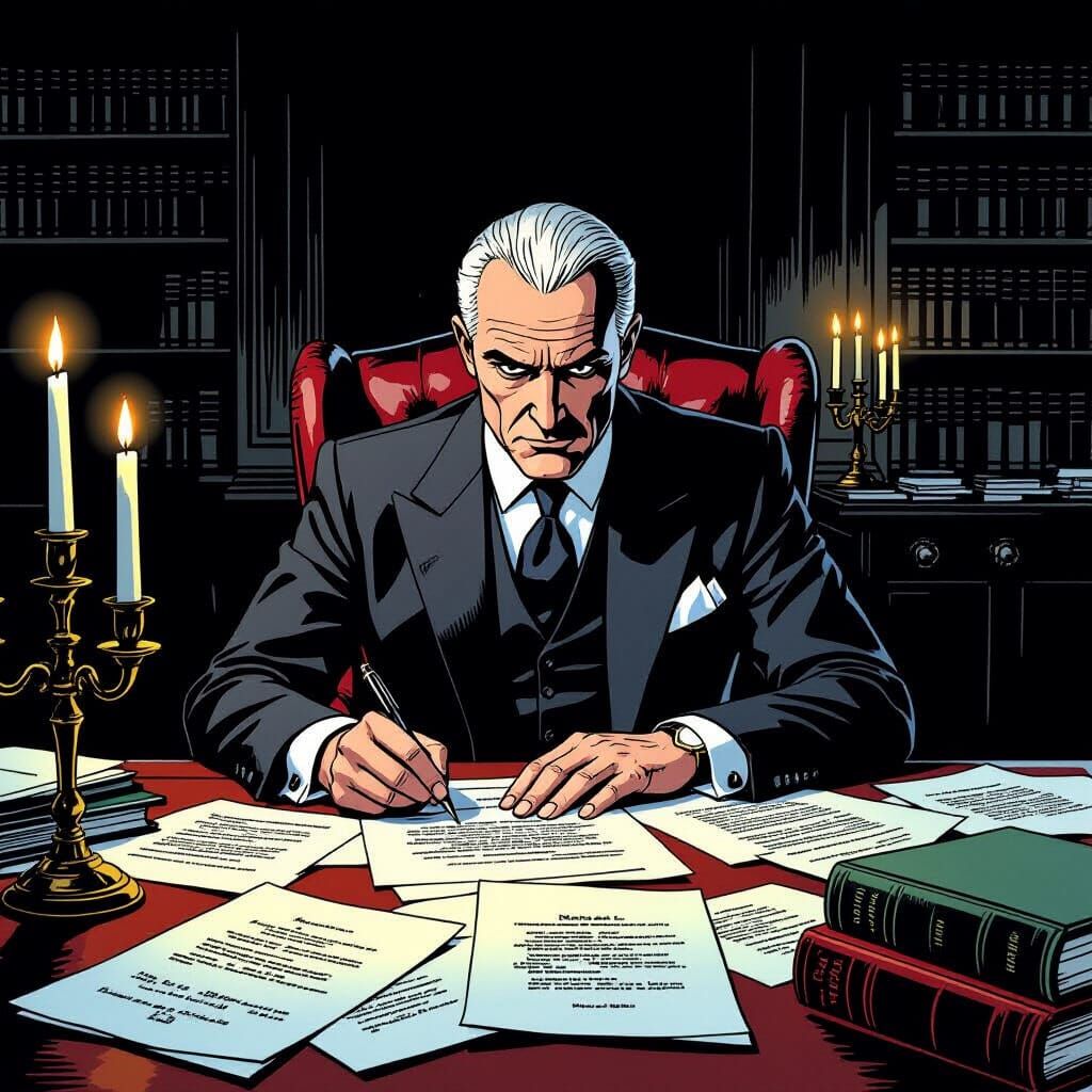 Francis Urquhart Plotting, Comic Book Style