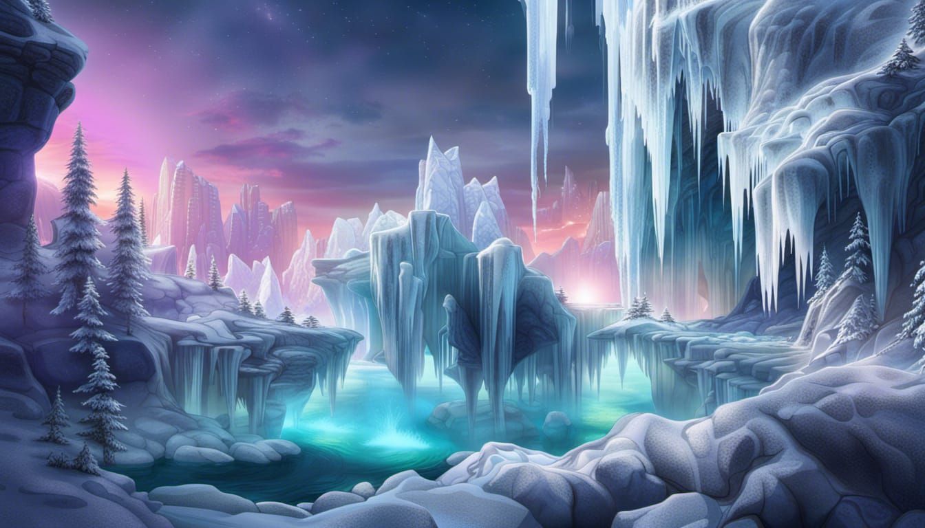 Looking Over The Icy Landscape