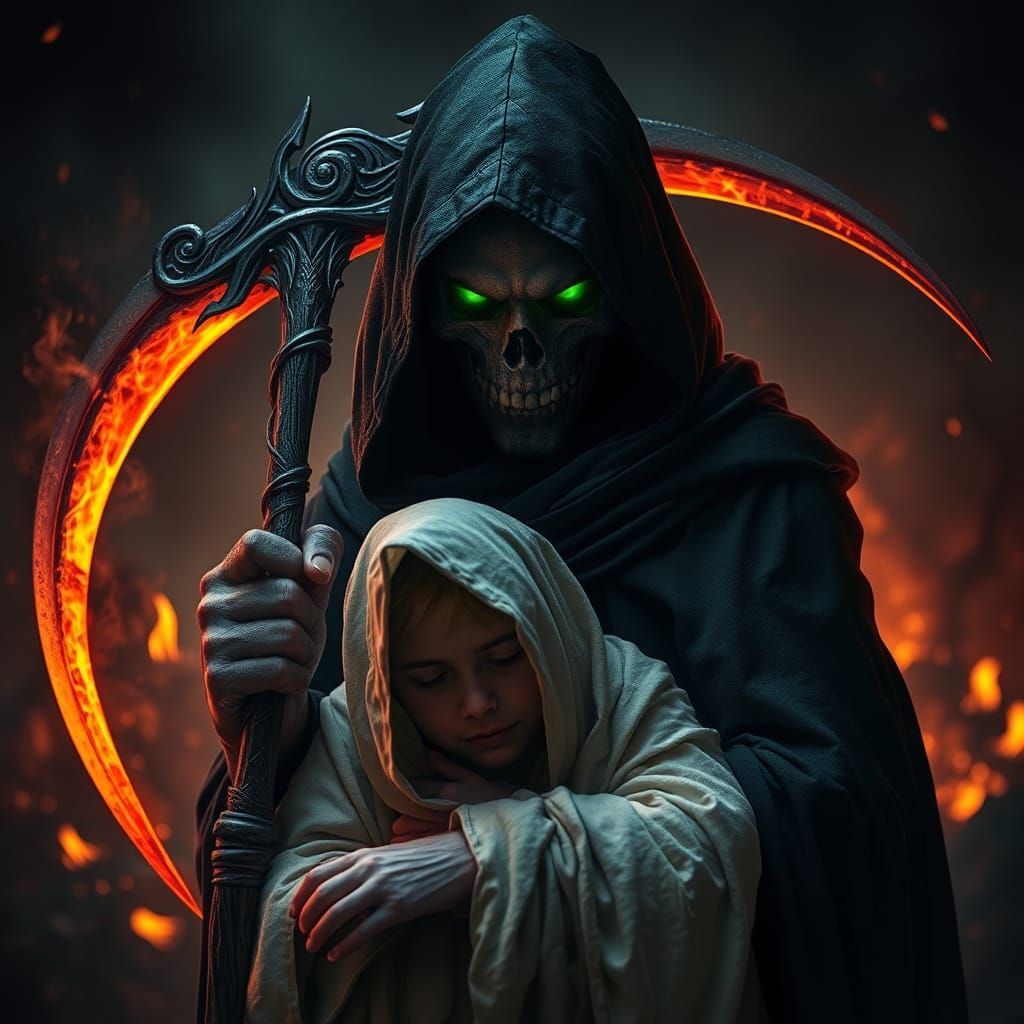 Reaper of Death Protects Soul in Hell