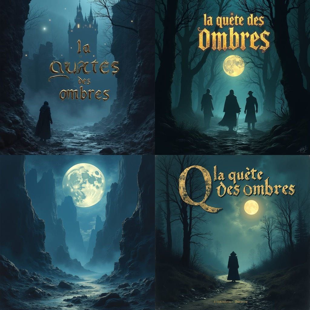 Book Cover Design for "La Quête des Ombres"