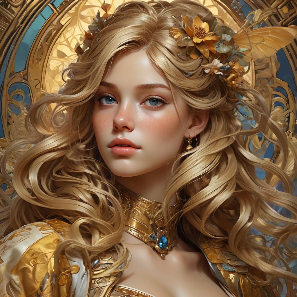 Regal Portrait in Hyperdetailed Splash Art Style