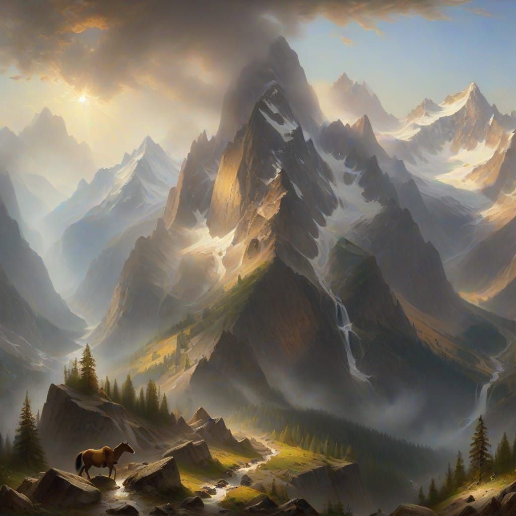 Majestic Snow-Capped Mountains at Dawn