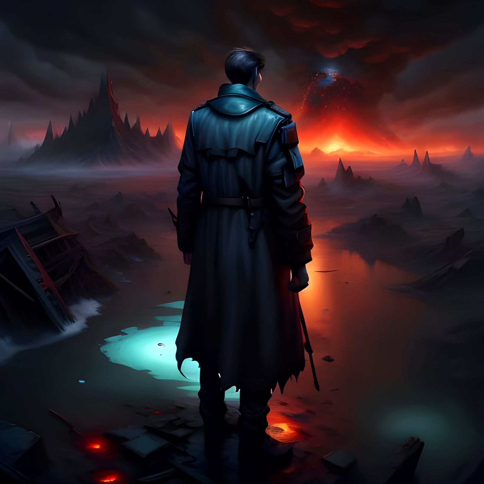 Ethereal Apocalypse in Neon Hues