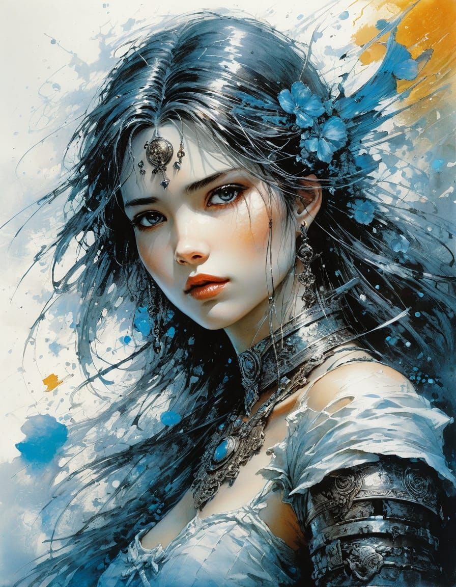 Abstract Art Inspired by Royo, Blanchard, Sonoda, and Lee