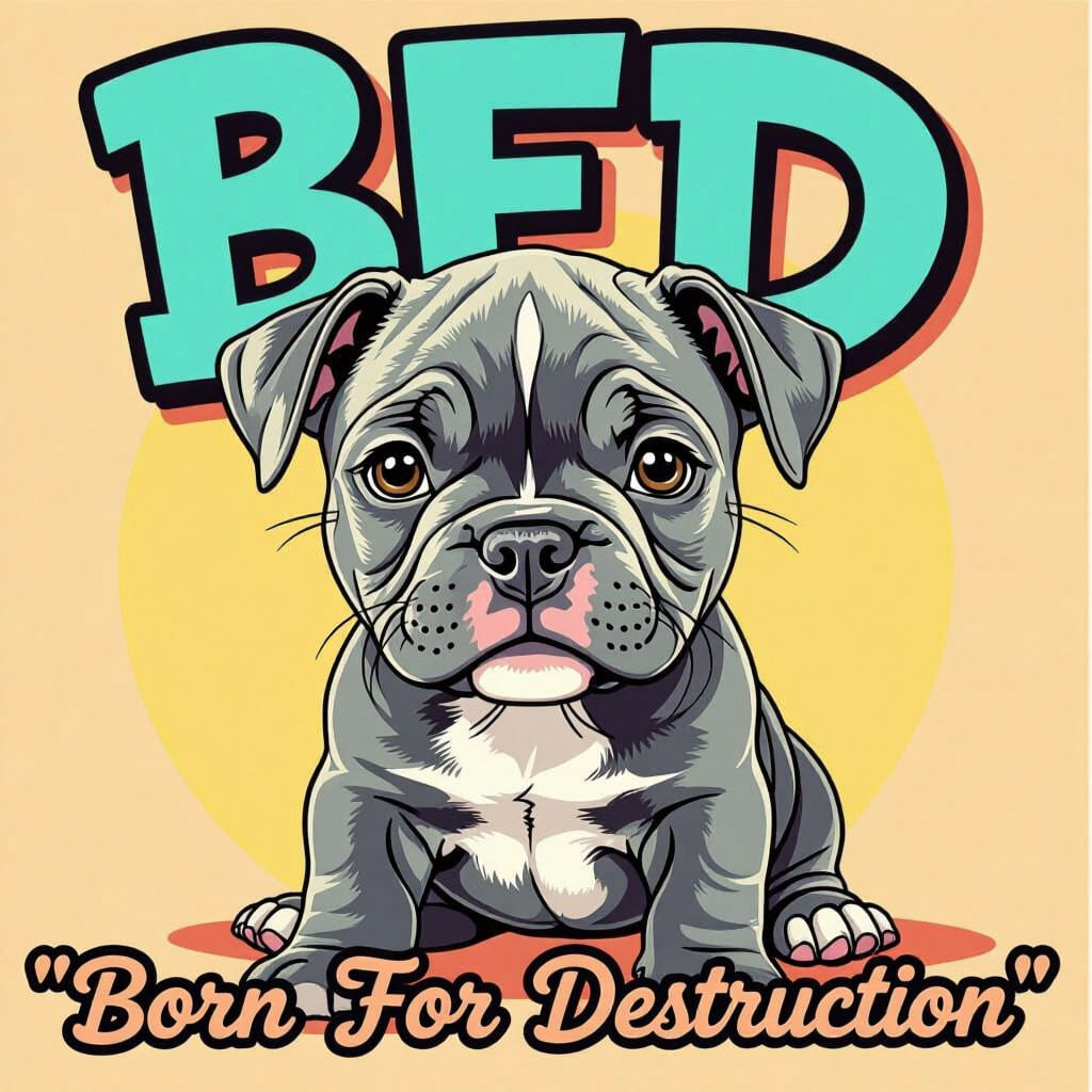 Cute Grey Staffordshire Bull Terrier Puppy