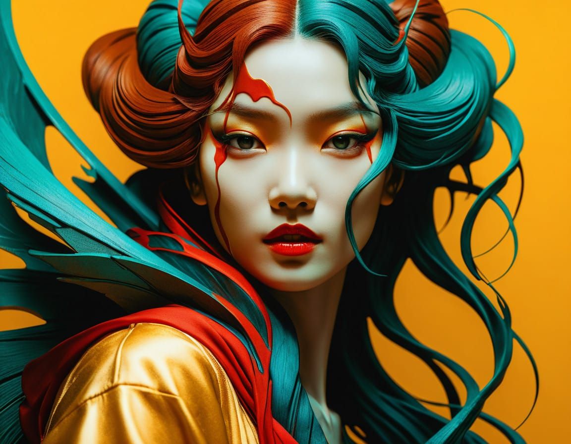 Golden Brown Venom in Vibrant Lomography Style